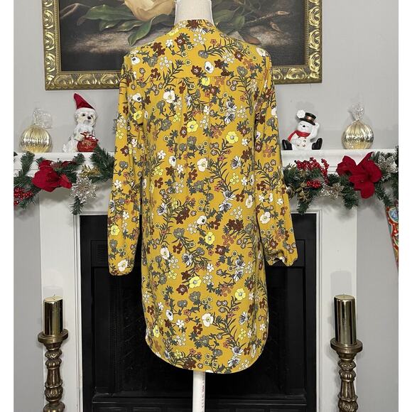 Eliane Rose Mustard Yellow Floral Dress Size 6 - Picture 4 of 5